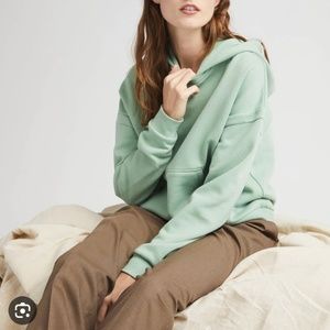 Madewell Richer Poorer Green Recycled Fleece Hoodie & Sweats XS
